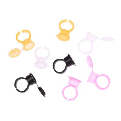 50Pcs Tattoo Pigment Ink Ring Cup Holder With Lid Cover Cap For Microblading