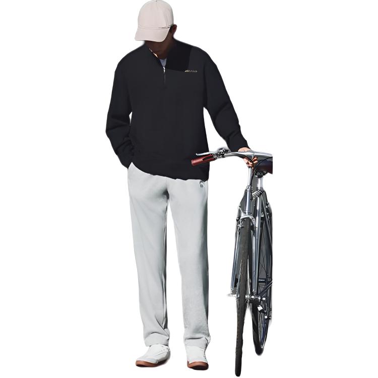 Anta Modische Vielseitige Lässige Fleece Bequeme Einfache Schnürung Gestrickte Sporthose Herren Unterteile 952548310-3