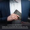 Minimalist Men's RFID Blocking Multi-functional Ultra-thin 12-card Wallet, Front Pocket Bi-fold Solid Color Portable Card Holder