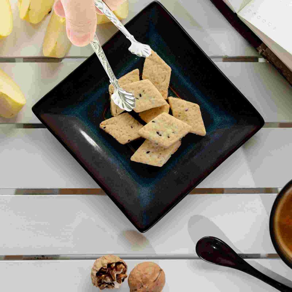 2 Pcs Food Clip Kitchen Supplies Ice Cube Serving Tongs Clips Stainless Steel Clamp Sugar Portable Tweezers Cubes