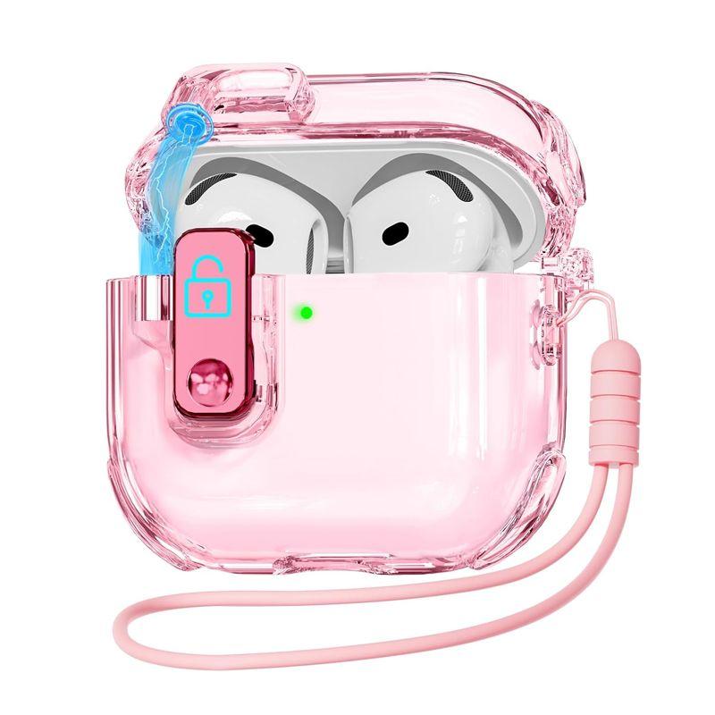 

Прозрачный чехол Bluetooth 3 для IPods четвертого поколения с активным шумоподавлением 2024 года с автоматической откидной крышкой и интегрированным боксом для Airpodspro2 третьего поколения Apple Airpods Pro 2 Powder through [Lanyard]]