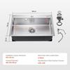 68cm Kitchen Sink Top Mount Single Bowl Drop-In Basin Stainless Steel Bar