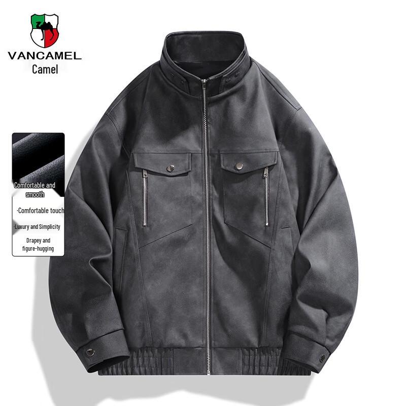VANCAMEL Men s Retro Stand-Collar Jacket 4XL