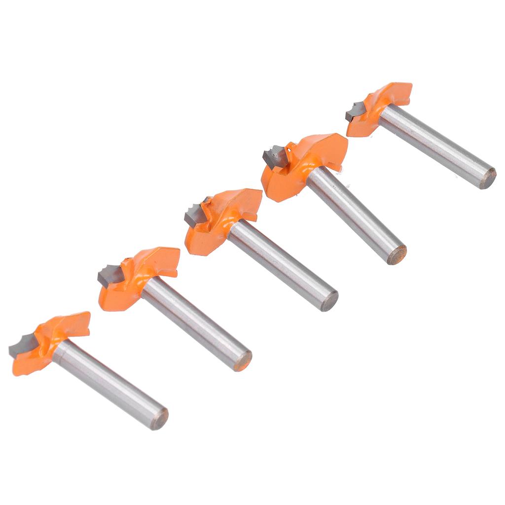 5Pcs 6mm Shank Router Bit Yellow Milling Cutter for Cabinet Door Woodworking Cutter Tools
