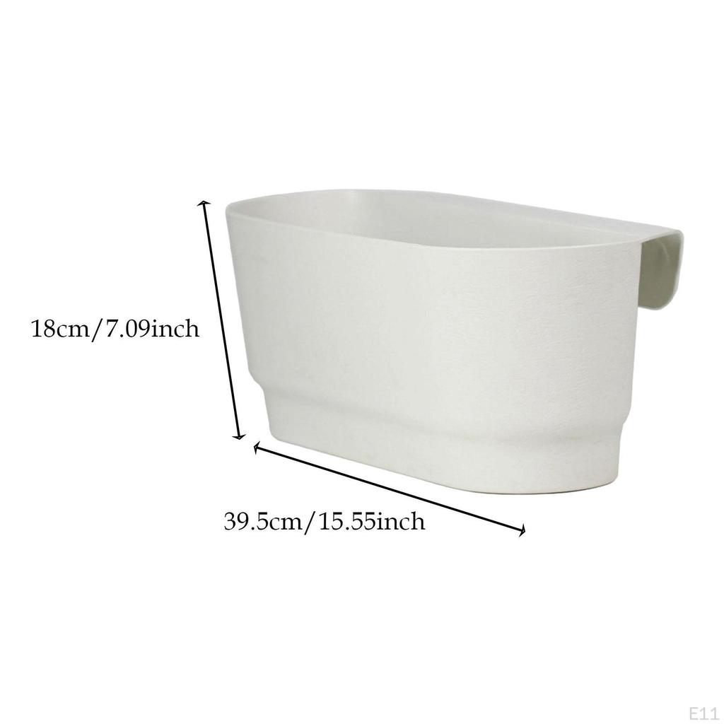 Railing Planter Fence Creative Flowerpot Breathable Plant Pot Hanging Flower with