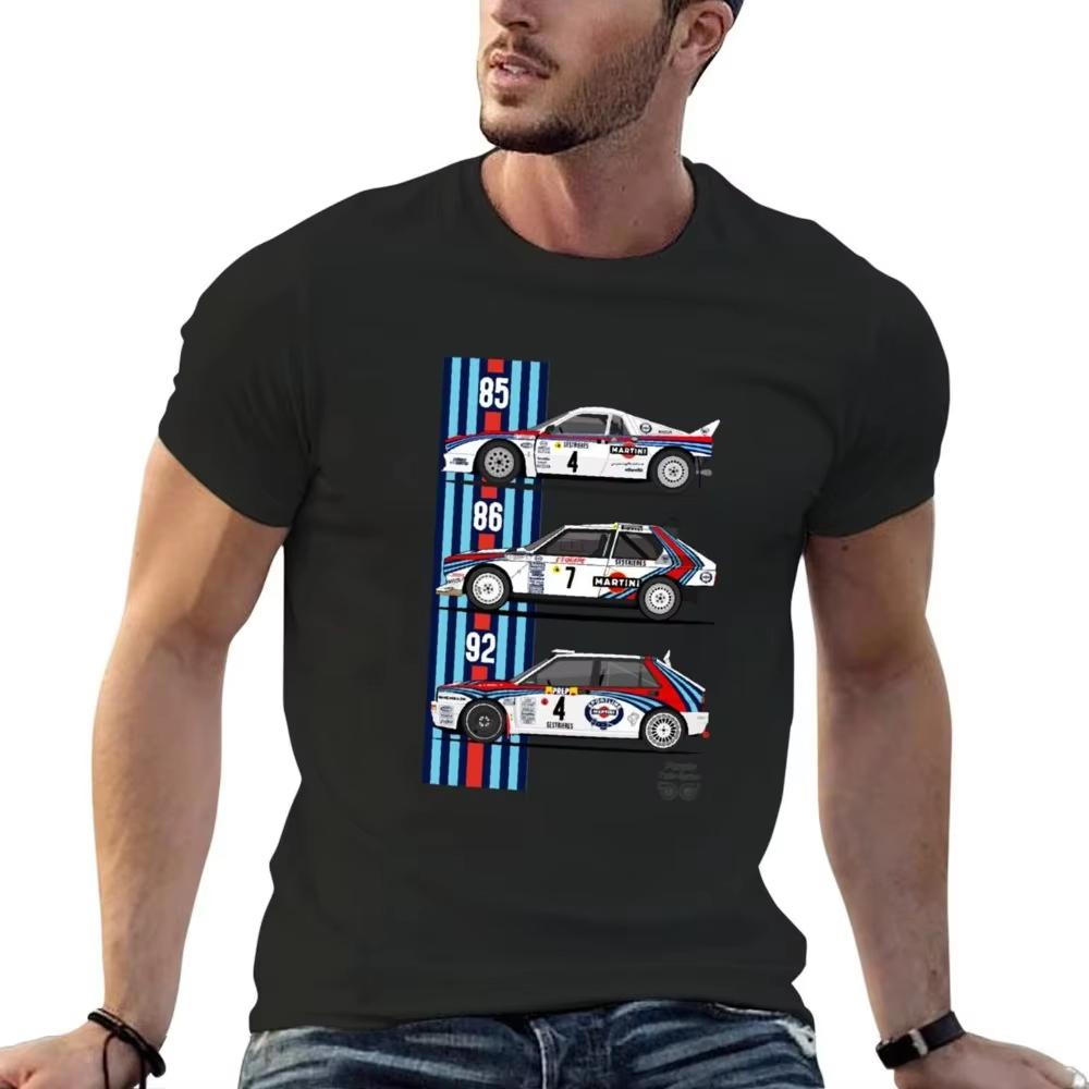 Lancia Martini Trio T-shirt Summer Top Graphics Mens T Shirts Pack 2025