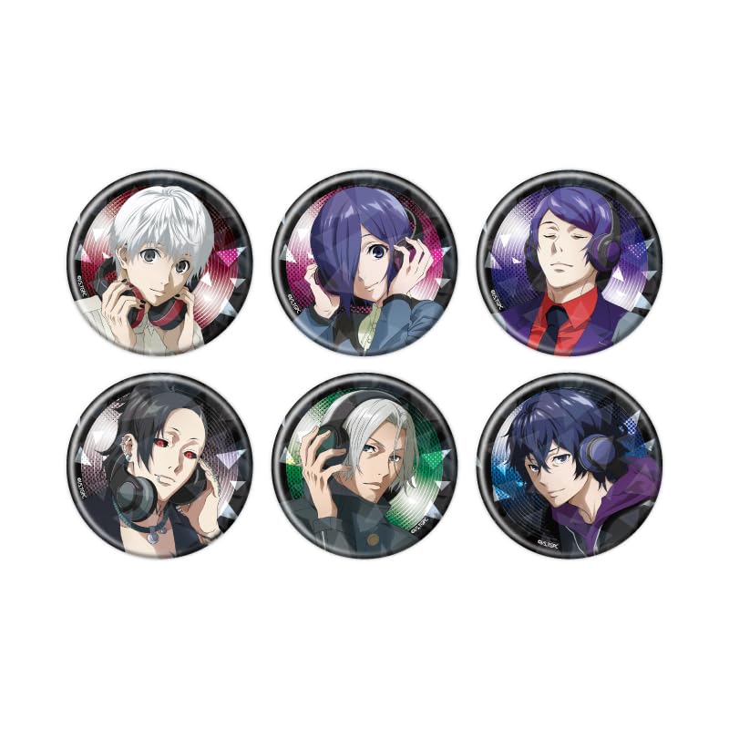 Tokyo Ghoul 03 [Original Illustration] Holographic Badge [57mm] Complete Set of 6 Boxed Sets