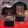 Retro Rock Dio Band 3d Graphic Print T-shirt Men Women Fashion Casual Oversized Short Sleeve Tops Tees Men Clothing Album