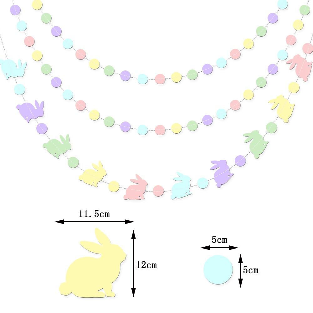 1pc Happy Easter, Rabbit Carnival Party Floral Pendant Easter Birthday Party Decoration, Rabbit Flag Banner,Party Banner, Banner