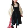 Kawaii Japanese Style Kids Apron Dress Solid Color Cotton Coffee Aprons Cross-back Soft Gardening Overalls for Painting Baking