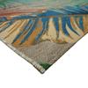 Tapis salon feuilles rouge multicolore 200x290