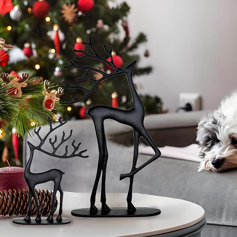 Rentier Weihnachtsdeko, Metall Rentierfiguren, Moderne Minimalistische Weihnachts-Skulptur, Elegante Indoor-Feiertagsdeko