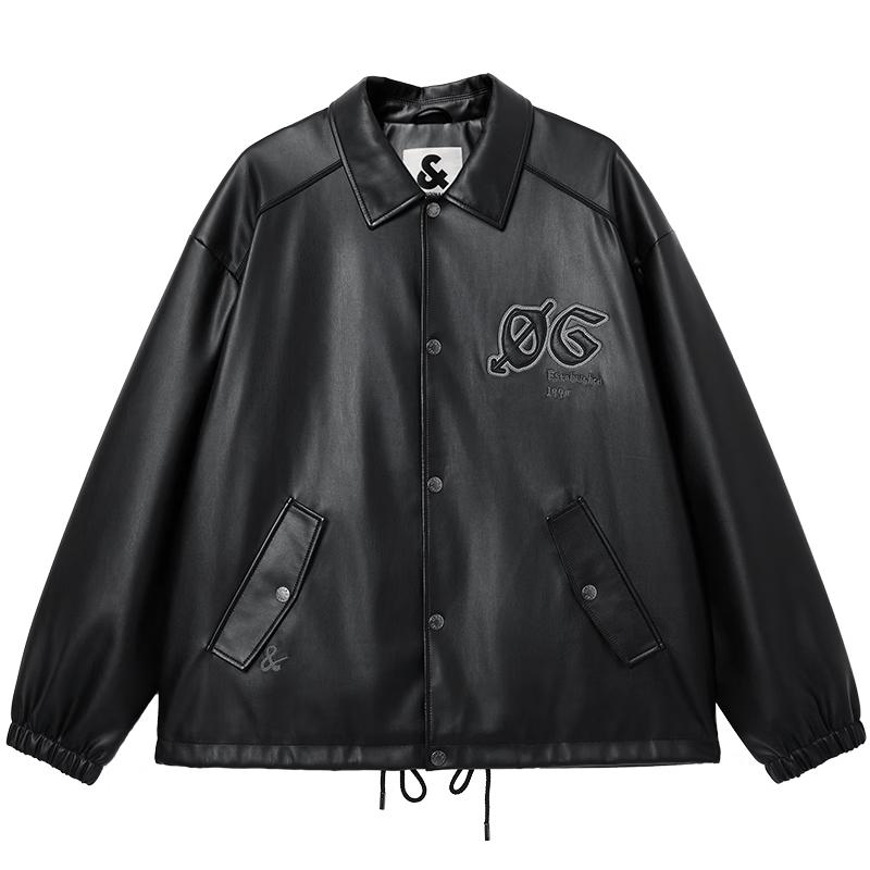 Мужская стеганая куртка свободного кроя с вышивкой JACK&JONES L чёрный
