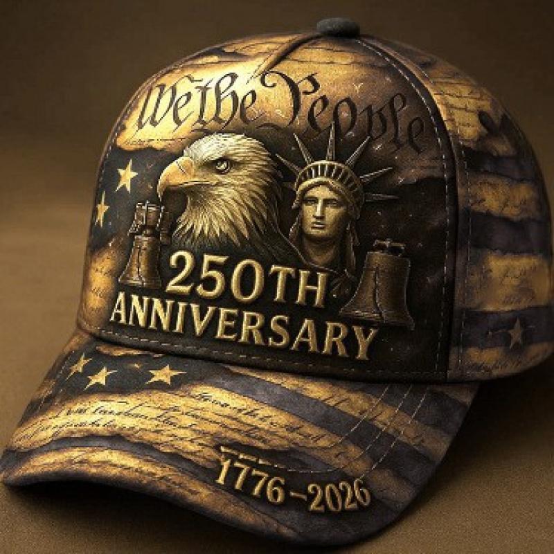 250Th Anniversary Commemorative Cap, Sun Protection Baseball Cap, 3D Printed Cap, Eagle Pattern Baseball Cap