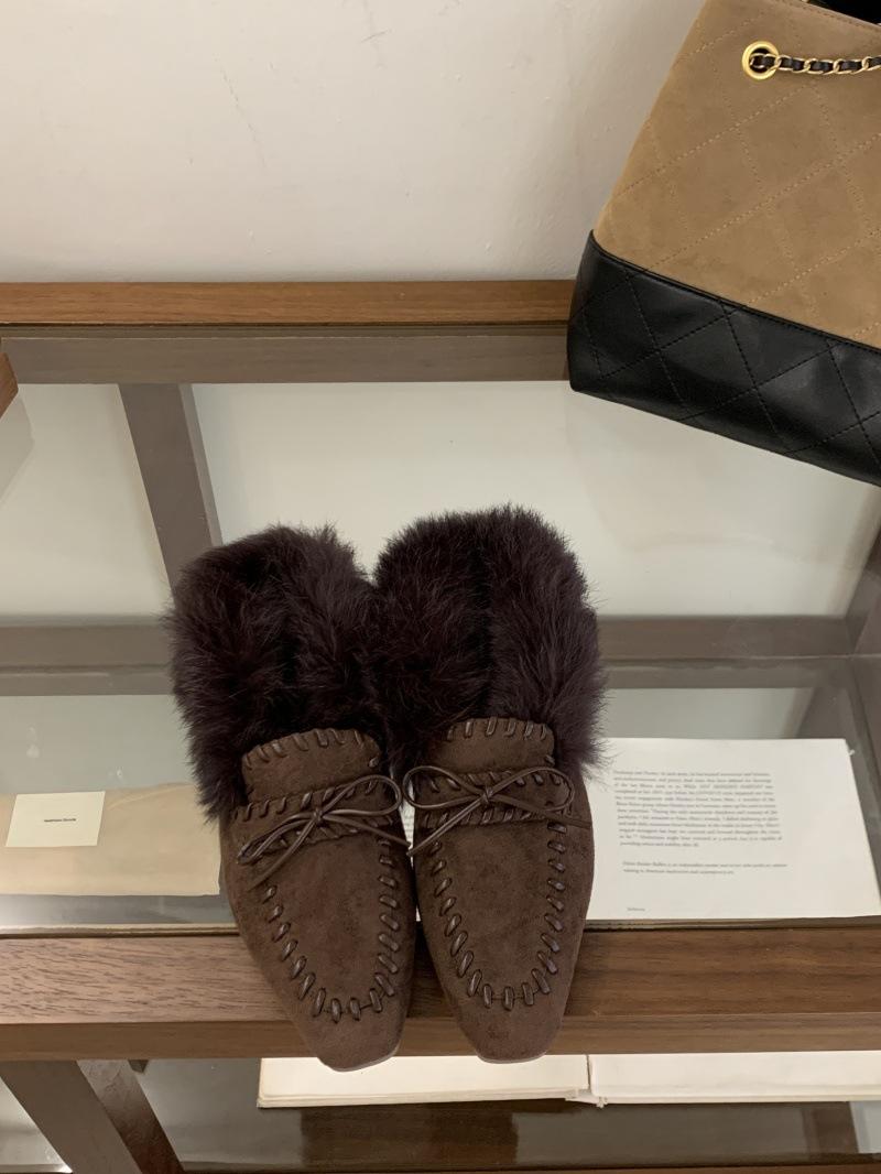 

2025 autumn and winter new fashion Doudou shoes flat women s shoes one-pedal lazy shoes bow flat loafers 39 темно-коричневого кольору