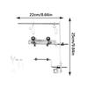 Serger Metal Support Mount, Sewing Machine Accessory with Vertical Rod, Support Bar, and Spring Section, Single Set for Garment Sewing Tasks