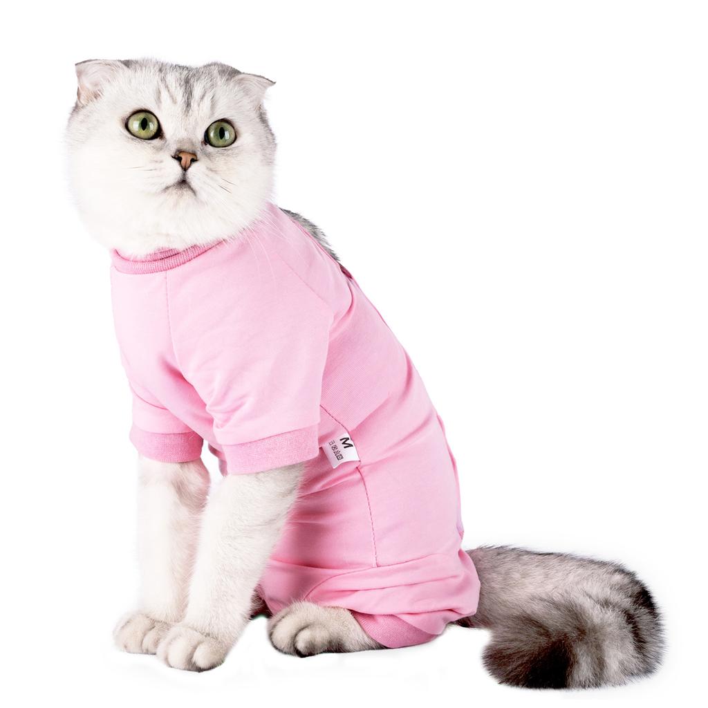 Cat Recovery Suit for Abdominal Wounds Skin Diseases After Surgery Pets Vest