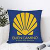 Buen Camino De Santiago Square Pillow Covers Polyester Seat Pilgrim Cushion Cover Funny Decor Throw Pillow Case 40*40