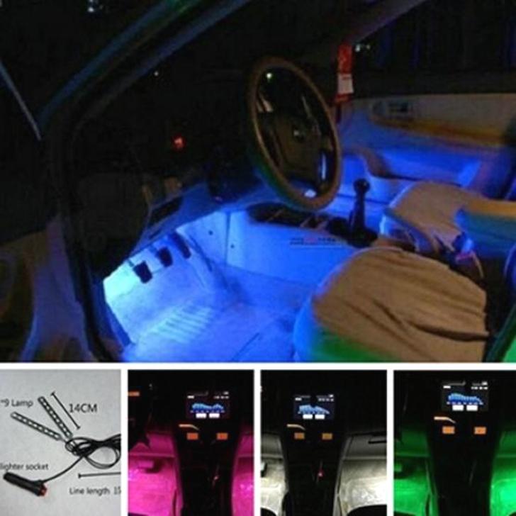 Buy Car Interior Decorative 12V LED Atmosphere Lamp Car Romantic Foot