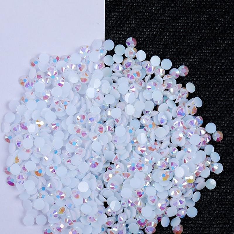 of High-quality Flat Bottomed Resin Diamond Nail Polish Diamond Color DIY Jelly AB 14 Cut Surface Sticking Rhinestone