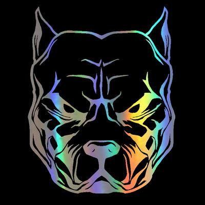 LYKX Motorradaufkleber Hundemuster Pitbull Pitbull Reflektierende Autoaufkleber Moto Auto Aufkleber Lustig JDM Vinyl auf Auto Styling