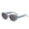 Fashionable Classy And Oval Frame Sunglasses Men Women Retro Chic Uv Protection