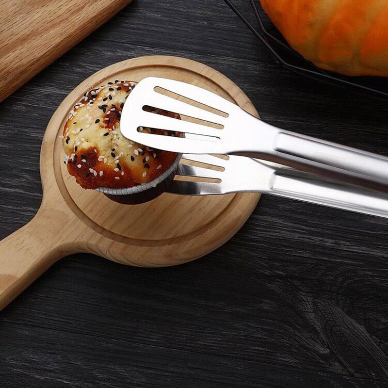 Stainless Steel Frying Shovel Clip Multifunctional Steak BBQ Tongs Frying Fish Spatula Clip Bread Clip Household Kitchen Tool