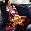1pc Christmas Gingerbread Man Printing Lightweight Flannel Blanket, Comfortable and Warm Blanket, for Camping Sofa Bed and Couch Office, Gift