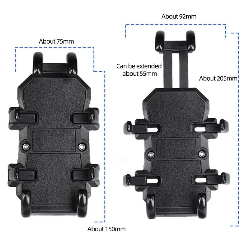 Universal Motorcycle Bike Phone Holder Aluminum Bicycle Riding Handlebar Clamp Rearview Mirror Navigation Bracket GPS Shockproof