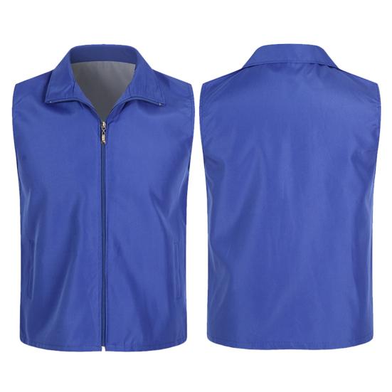 Vest Coat Zipper Placket Versatile 3D Cutting Popular Outdoor Volunteer Office Home Wear