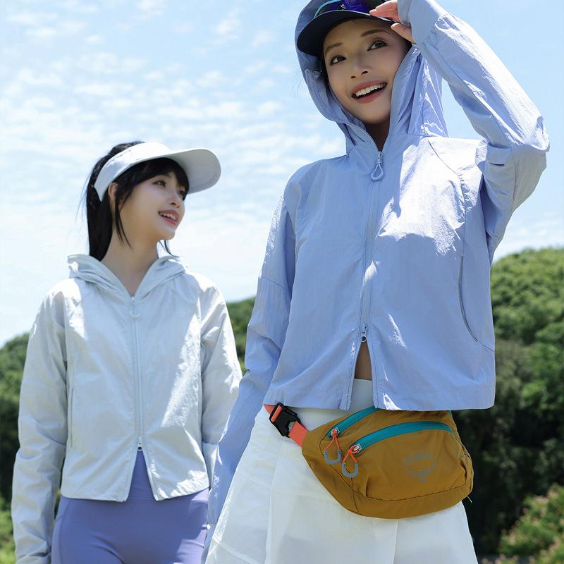 Wenhouu small short sunscreen clothes women's summer thin UV protection slim and thin ice silk sunscreen jacket