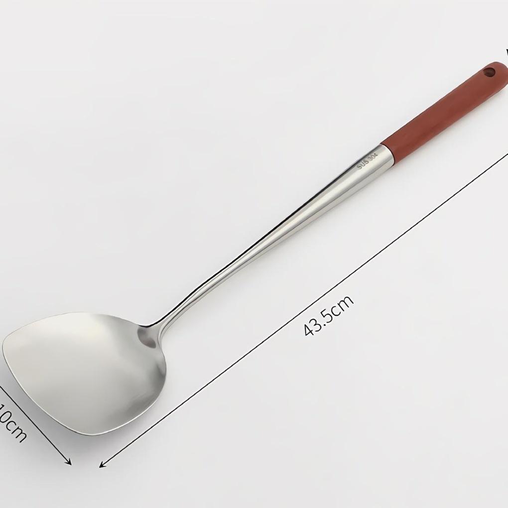 

Long-Handled Stir-Fry Spatula Wood Handle Stainless Steel Jay Turner