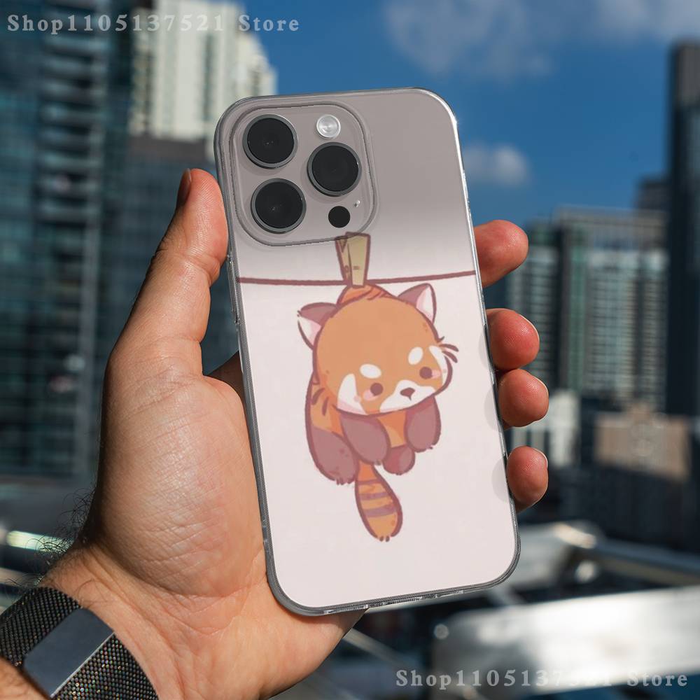 

Red Panda Cute Cartoon Phone Case For iPhone 17,16,15,14,13,12,11 Pro,Max,Plus,XR,Mini,E Clear Full-coverage Soft Cover iPhone17