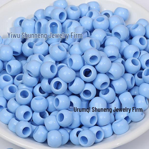 Acrylic Macaron Large Hole Round Beads for DIY Children's Bracelets and Jewelry Making