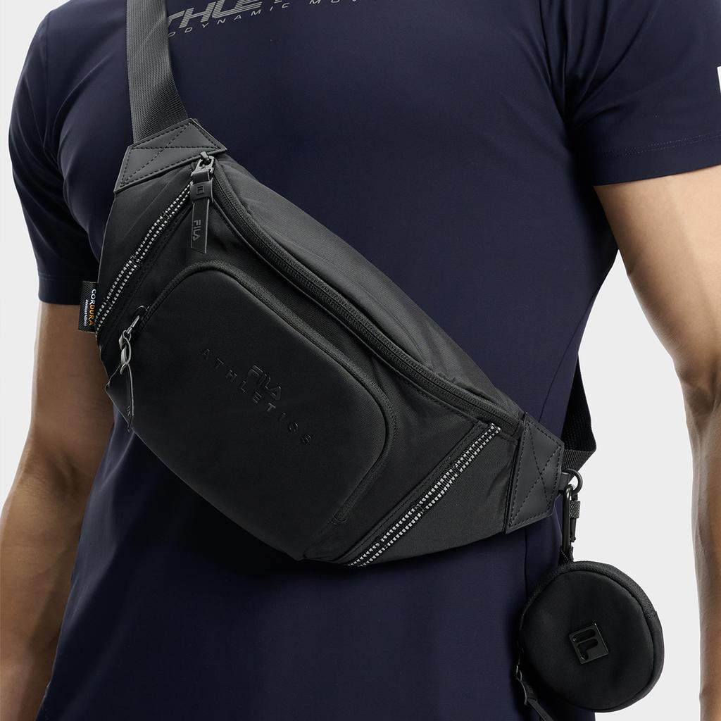 New FILA Fabric Crossbody Bag, Sling Bag Extra Small Men's Pitch Black A13M431103FBK