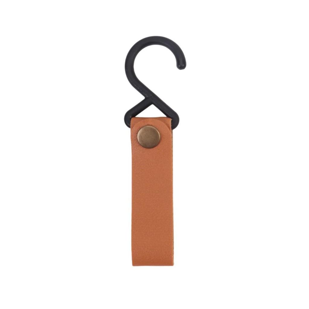 Portable Outdoor Storage Rack with Leather Hooks and Detachable Buckles
