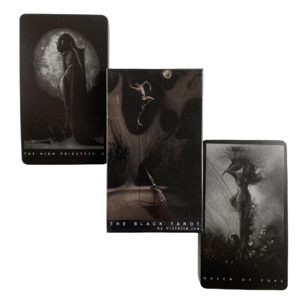 Black Tarot Deck Crafts Divination Fate Fortune Telling Card Friend Casual Party Entertainment Board Game Tarot Card Oracle Deck