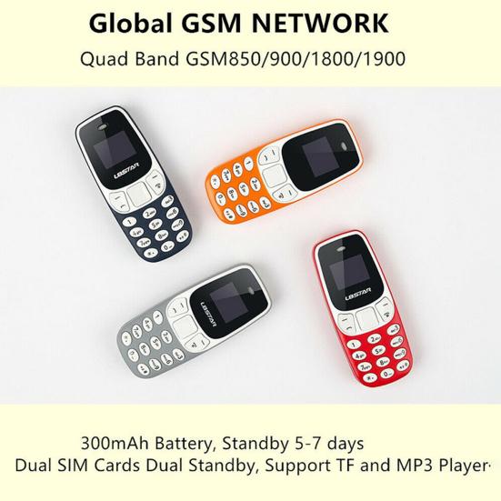 L8Star Bm10 Mini Strahlungsarmes Mehrsprachiges Mobiltelefon Lange Standby-Zeit Bluetooth-kompatibler Kopfhörer