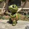 Cute Heart Turtle Statue Resin Weatherproof Miniature Turtle Figurine Exquisite Garden Turtle Ornament Indoor Hallway Display