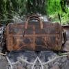 Handmade Leather Duffel Bag, Travel Luggage Duffel Gym Bag Weekender Overnight Bag for Men Leather Sports Duffle Gift Bag for Men