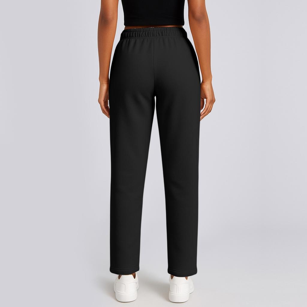 Ladies' Color Casual Sports High Waisted Sweatpants Loose And Fashionable Jogging Pants Wide Leg Pants