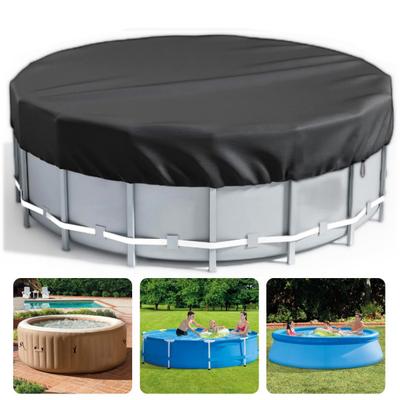 Cubierta redonda para piscinas, cubiertas solares para piscinas elevadas, reducen la evaporación, cubiertas de tela Oxford para piscinas, protector de cubierta para piscinas de verano