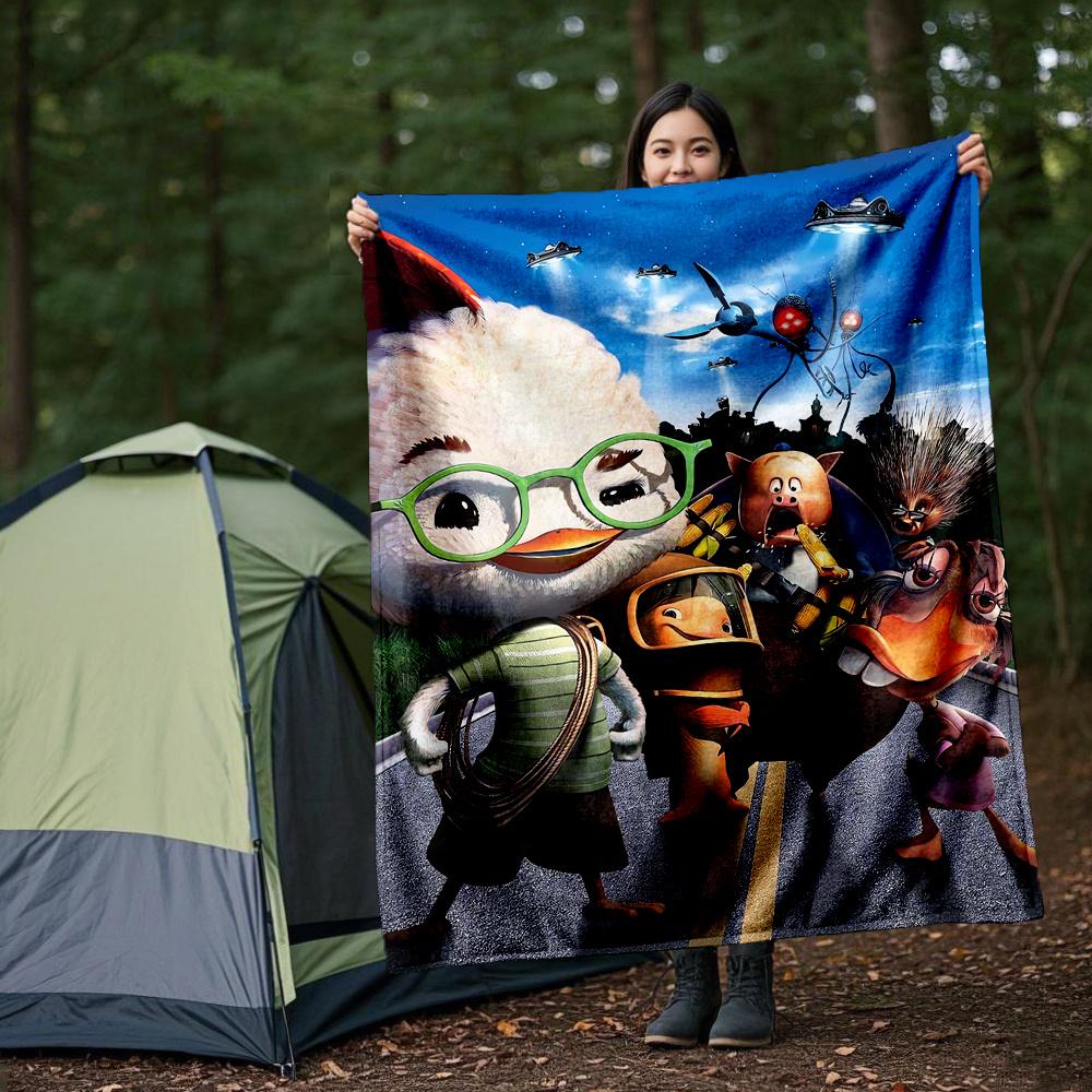 

1pc, Chicken Little and Friends Blanket Cute Gift, Soft Throw Blanket, Outdoor, Living Room, Travel 80x120cm