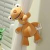Cute Style Long Neck Giraffe Plush Keychain White Color Mouse Plush Pendant  Bag Charm Decor