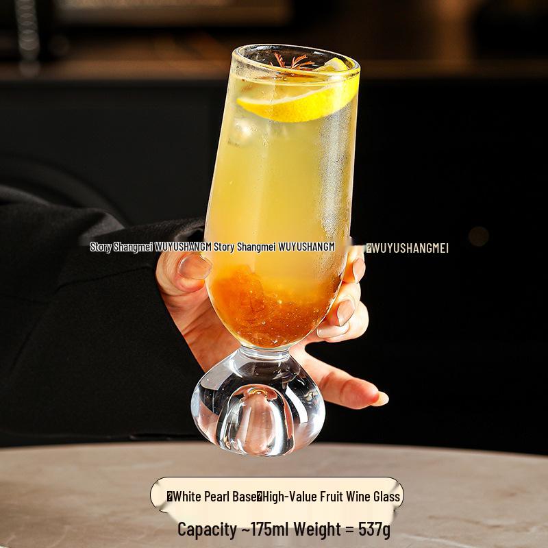 Creative Round Base Glass Cup for Juice, Beer, Cocktails, and Beverages