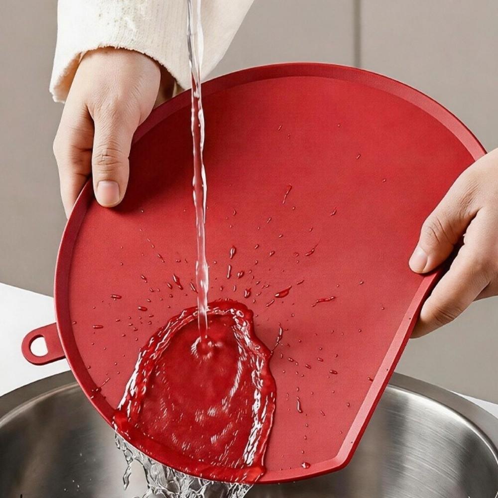 Mold-proof TPU Cutting Board Double Sided TPU Semi-Circular Cutting Board D-Shape Food Safe Kitchen Chopping Block Meat Chopping