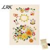 Artistic Hanging Calendar 2027 Wall with Wind And Flower Illustrations, Hand-Painted Retro Linen Personalized Office Planner Texture Paper,