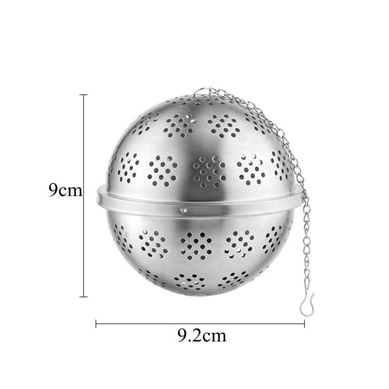 Edelstahl-Teeblatt-Infuser-Sieb Gewürznetz-Sieb zum Aufbrühen von Teekannen Teefilter Gewürzkugel Küchenzubehör