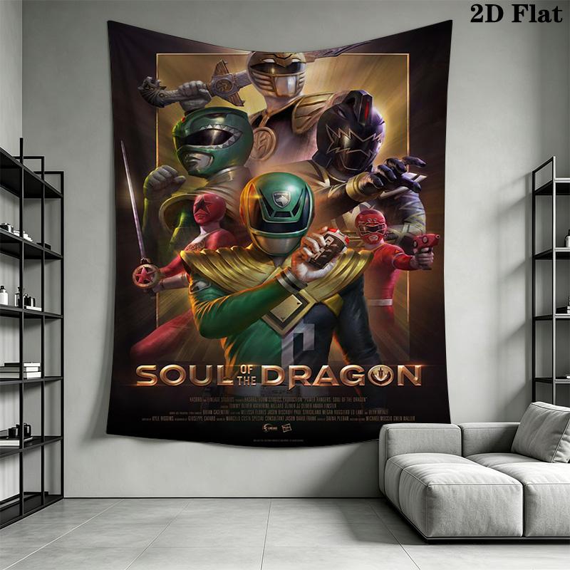 Power Rangers Moonlit Adventure Tapestry Fashion Print Background Cloth Homestay Soft Decoration Tapestry Atmospheric Background Cloth