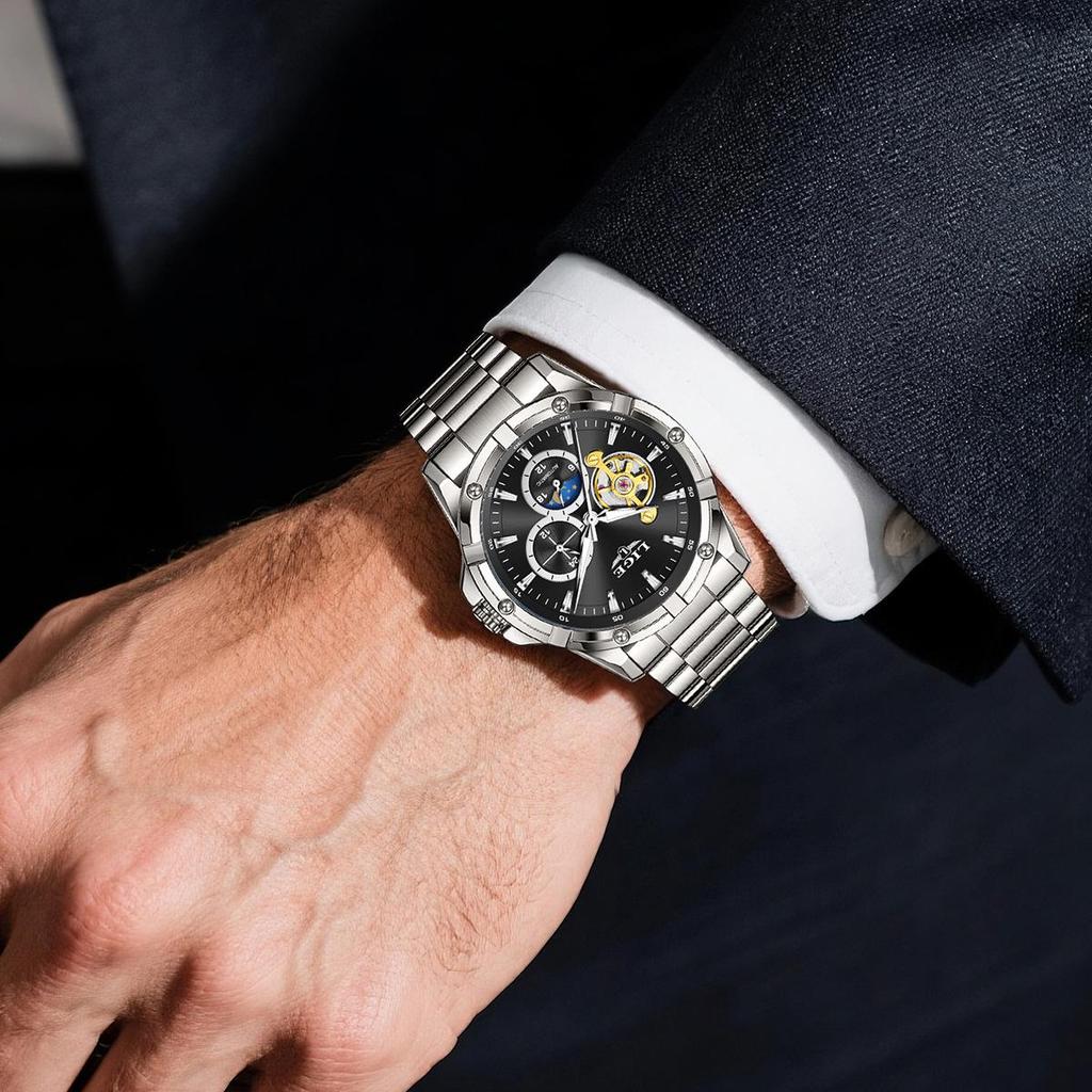 Men's High-End Multi-Functional Mechanical Fashion Watch – Stylish Business Wristwatch